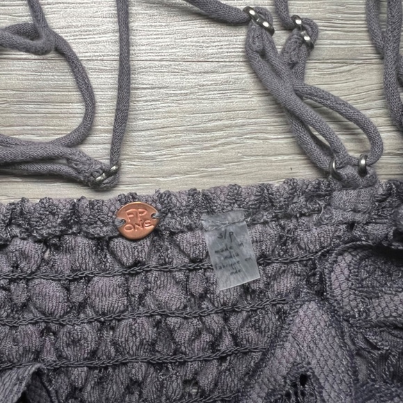 Free People Adella Bralette, Charcoal Gray , Sz Small (NWT) - Picture 4 of 9